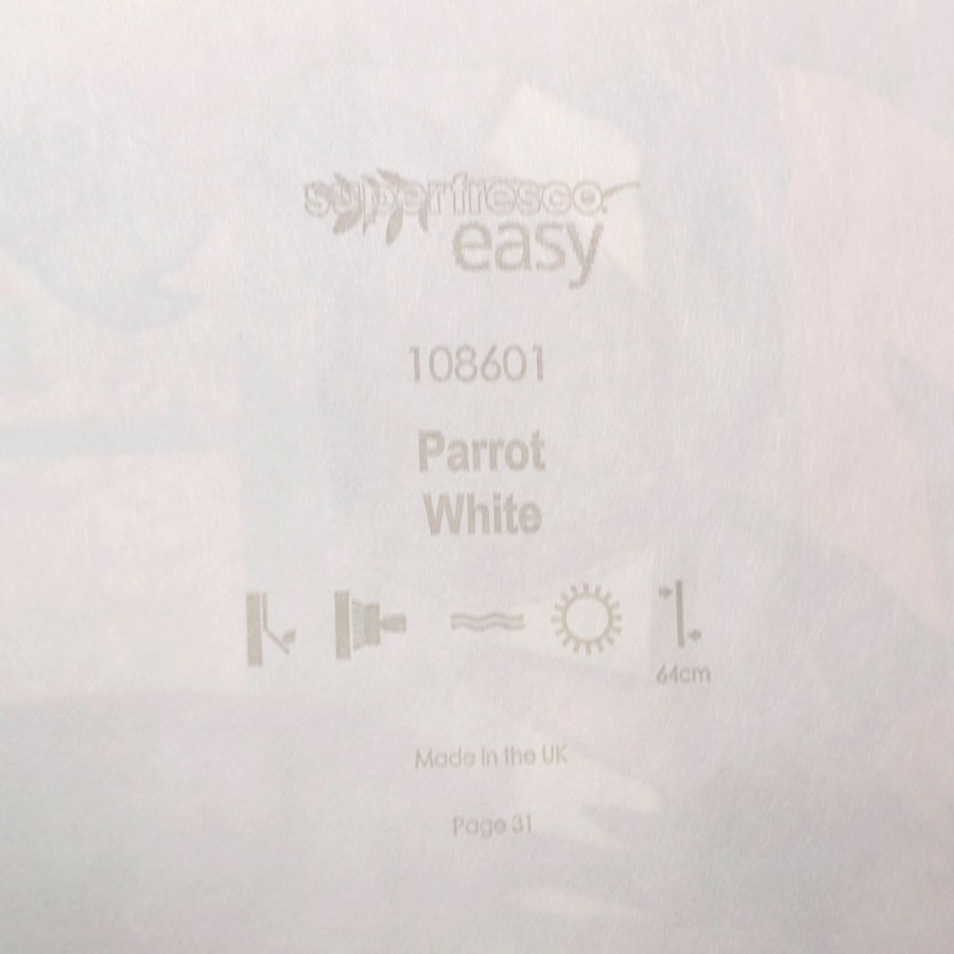 Шпалери вінілові на флізелиновій основі Superfresco Easy Parrot White білий 0,53х10,05 (108601)