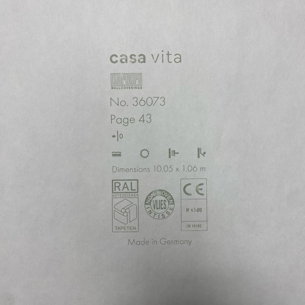 Обои виниловые на флизелиновой основе Marburg Casa Vita бежевый 1,06 х 10,05м (36073)