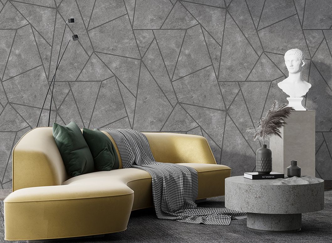 Шпалери вінілові на флізеліновій основі сірі DU&KA Lifestyle Style 1,06 х 10,05м (23130-3)