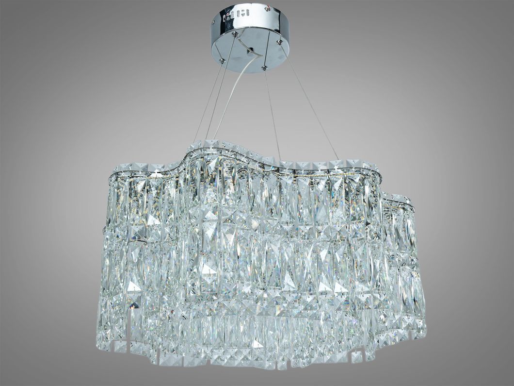 Подвесная хрустальная люстра LED золото 68Вт