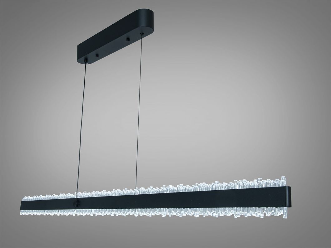 LED підвісна люстра з кристалами чорна 62 Вт