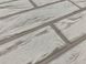 Панель стеновая декоративная пластиковая кирпич ПВХ "Лофт белый" 983 мм х 498 мм (551лб), Белый, Белый
