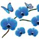 Наклейка декоративна Label №11 Орхідея синя (2374 - 11)