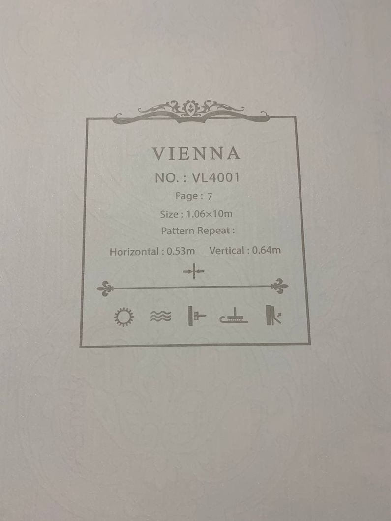 Шпалери вінілові на флізеліновій основі Vienna Золотистий 1,06 х 10,05м (VL4001)