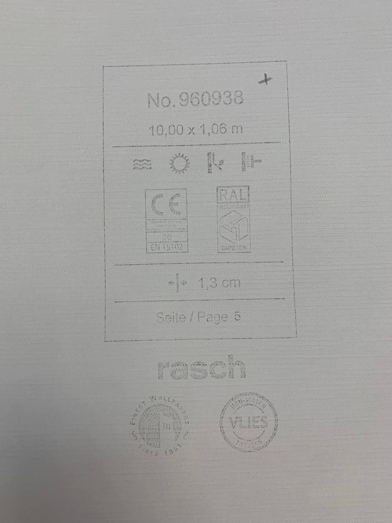 Обои виниловые на флизелиновой основе Rasch Axiom серо-бежевый 1,06 х 10,05м (960938)
