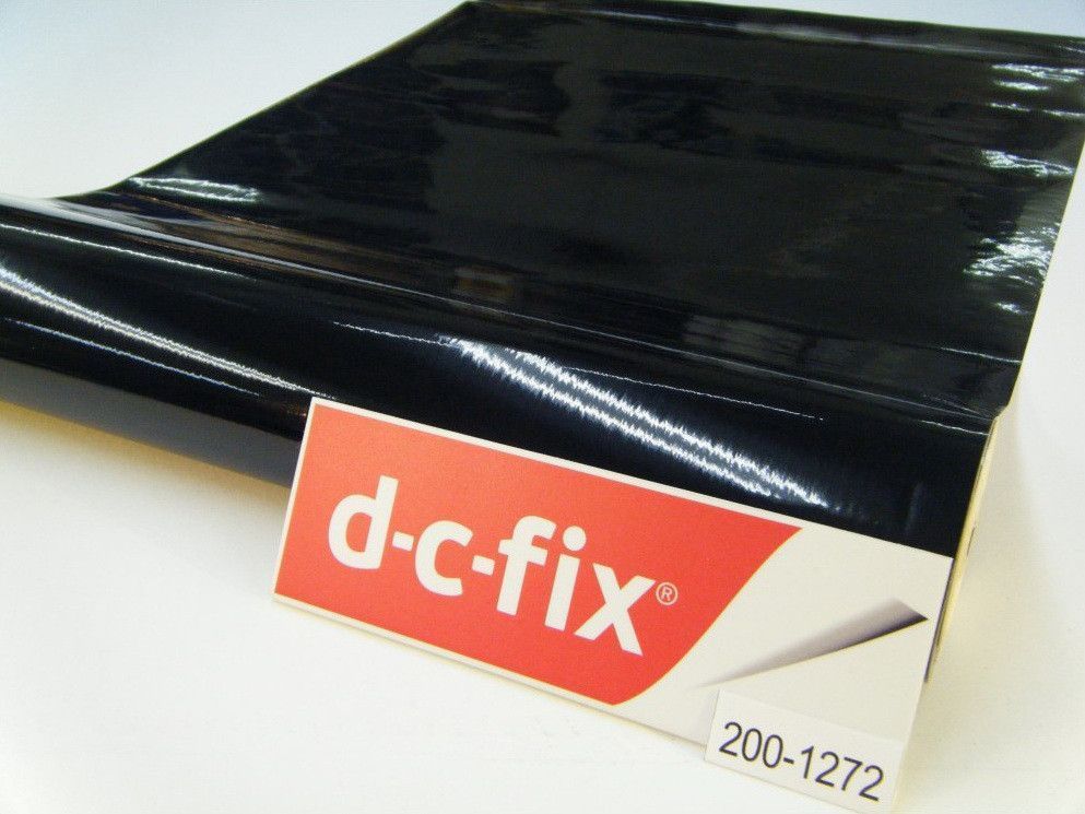 Самоклейка декоративная D-C-Fix Однотонная черный глянец 0,45 х 1м (200-1272), Черный, Черный