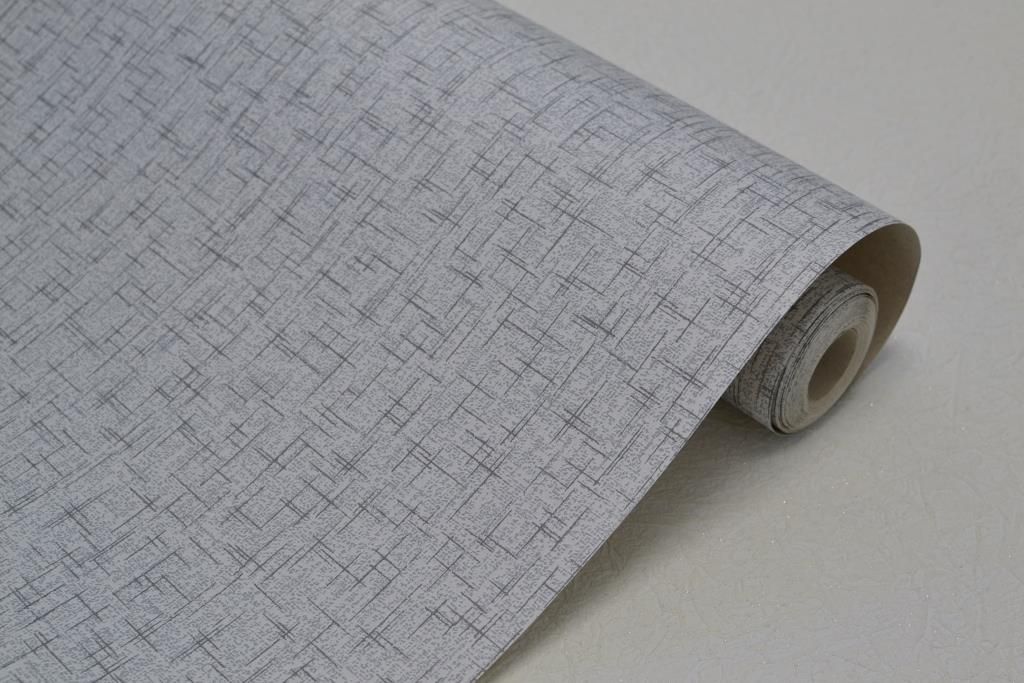 Обои дуплексные на бумажной основе Континент Рогожка серый 0,53 х 10,05м (019)