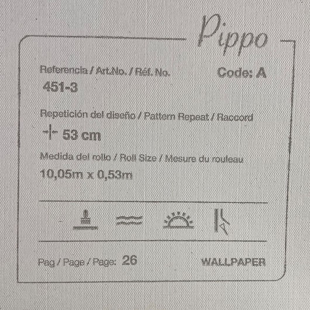Шпалери паперові ICH Pippo білий 0,53 х 10,05м (451-3)