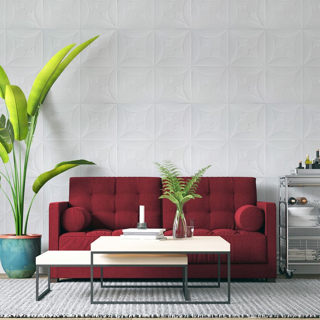 Панель 3D WHITE 700*700*6mm (D) SW-00001959, Белый4, Белый
