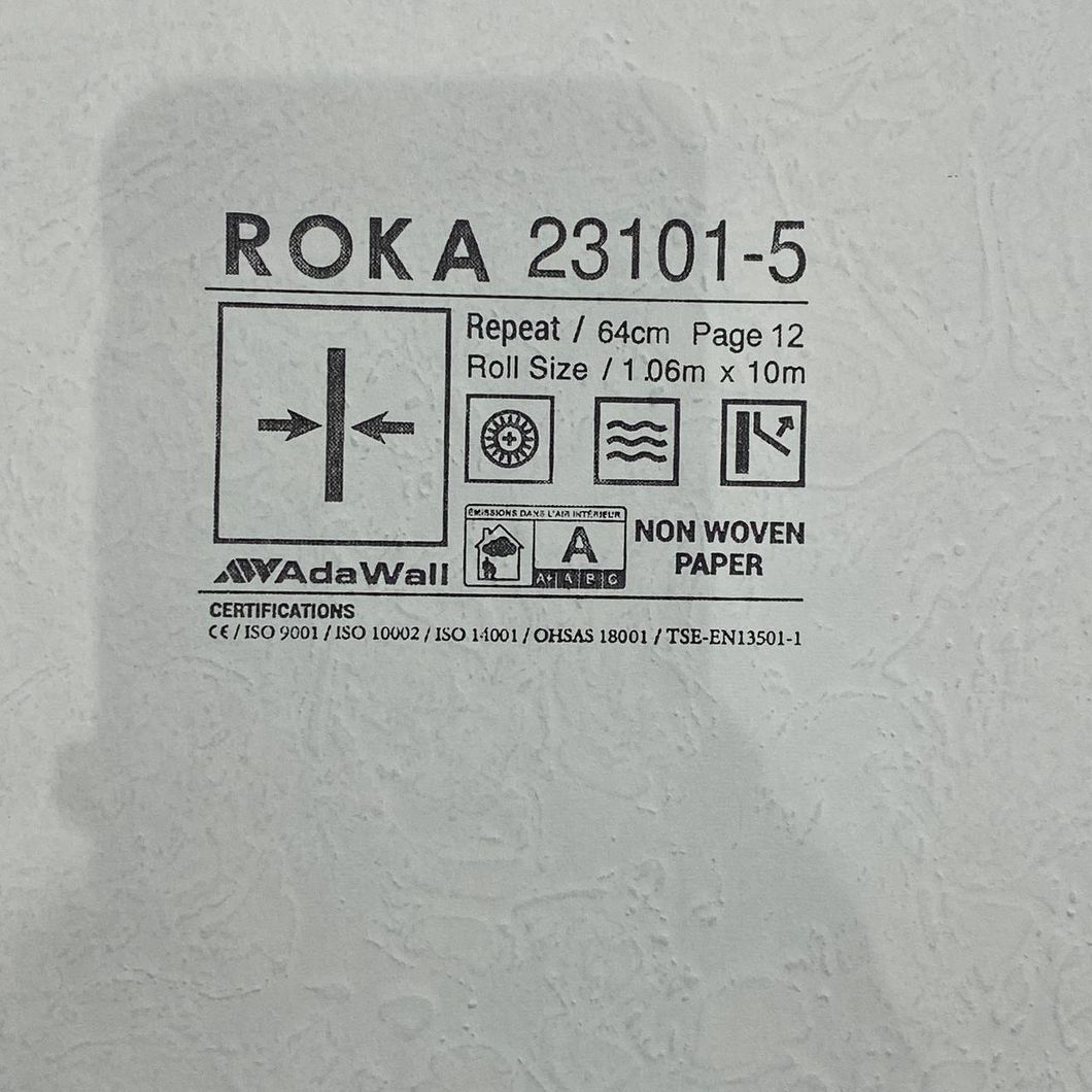 Обои виниловые на флизелиновой основе синий Roka AdaWall 1,06 х 10м (23101-5)