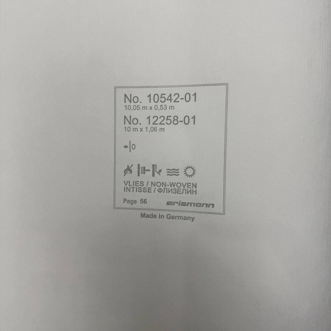 Шпалери вінілові на флізеліновій основі білі Erismann Fashion for Walls 5 1,06 х 10,05м (12258-01)
