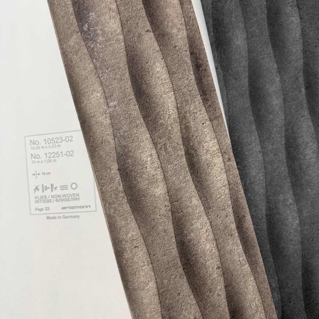 Обои виниловые на флизелиновой основе коричневые Erismann Fashion for Walls 5 1,06 х 10,05м (12251-11)