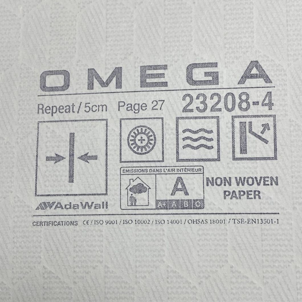 Шпалери вінілові на флізеліновій основі Сірі OMEGA AdaWall 1,06 х 10,05м (23208-4)