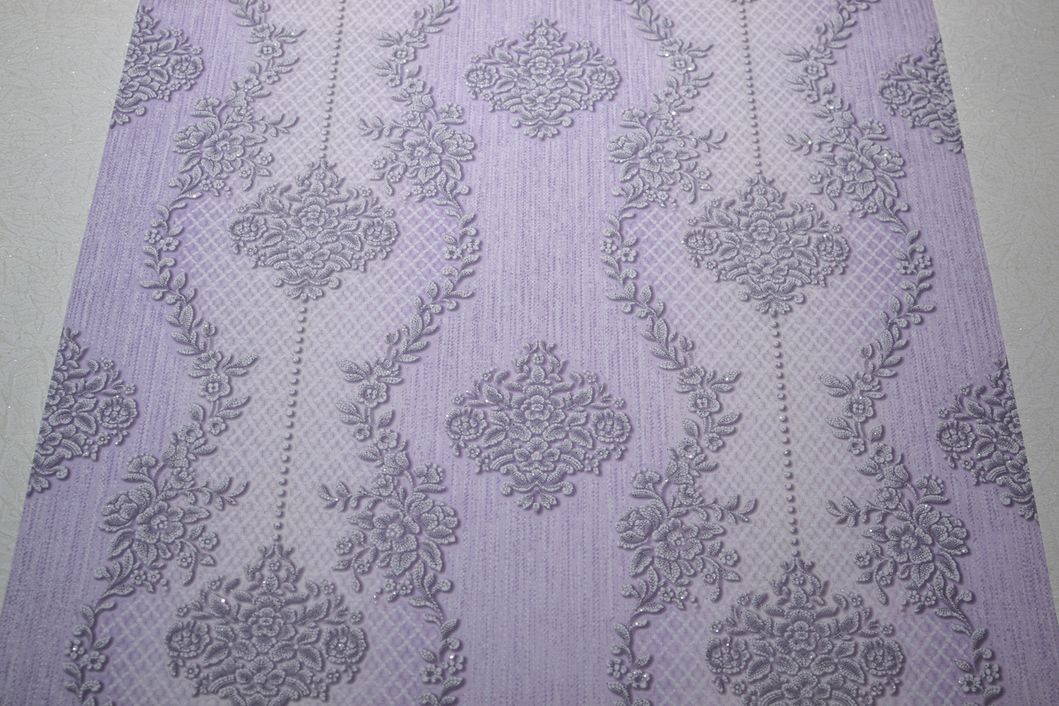 Шпалери акрилові на паперовій основі Слов'янські шпалери Garant В76,4 Флора фіолетовий 0,53 х 10,05м (5227-06),