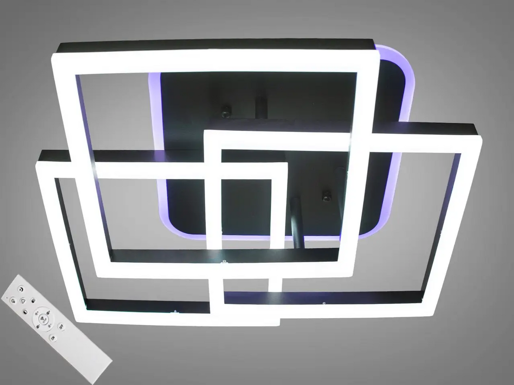 Стельова LED-люстра з диммером і підсвічуванням 150W (11058/3S), Черный, Чорний