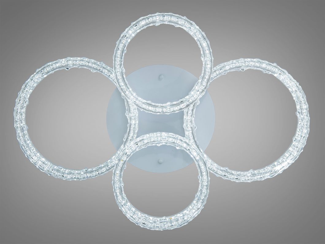 Люстра потолочная кольца Diasha белая LED 106 Вт