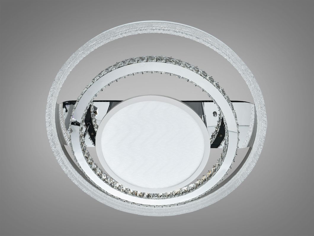 Люстра потолочная LED Diasha золото 2 кольца 180W