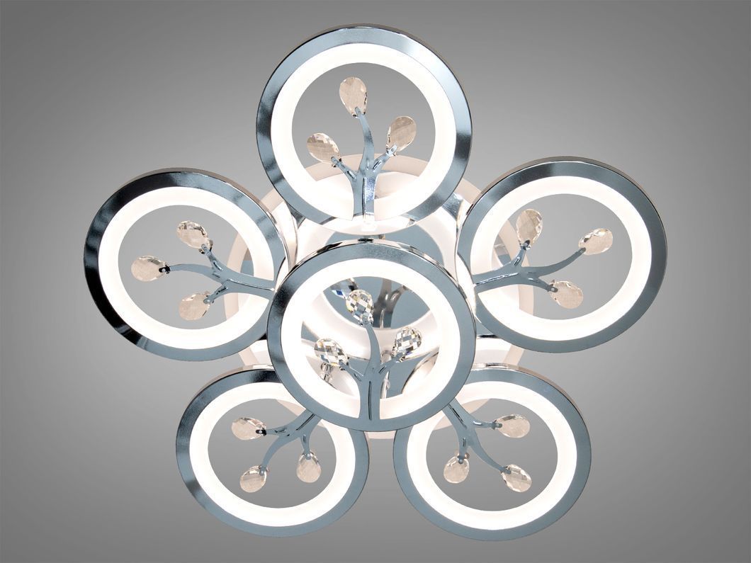 Потолочная LED-люстра с диммером и подсветкой, 90W