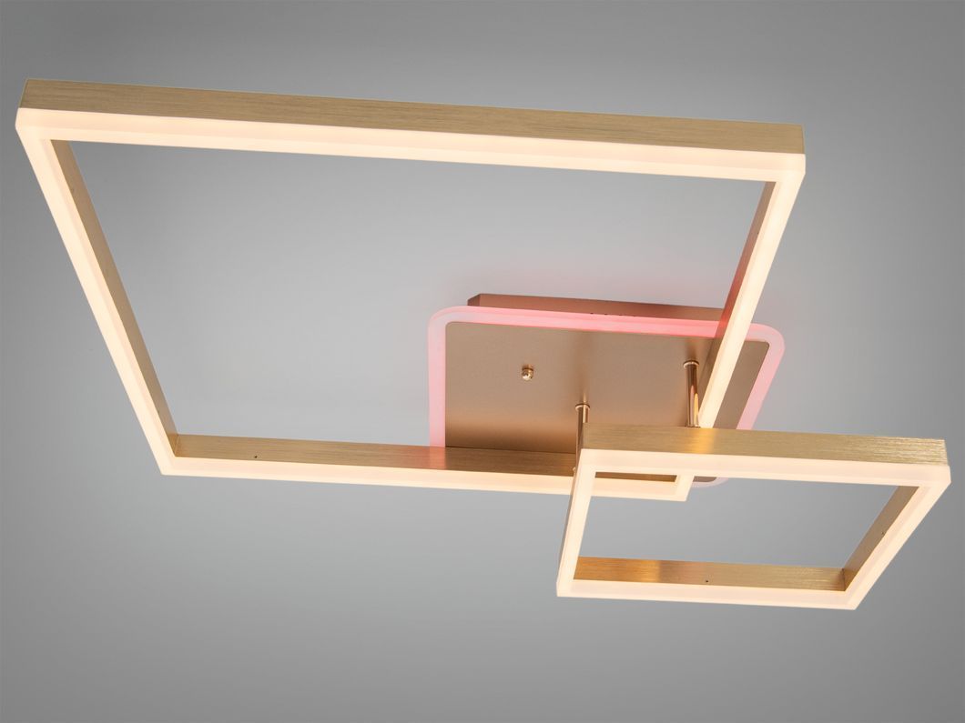 Стельова LED люстра золото 84 Вт пульт 15 м&sup2;
