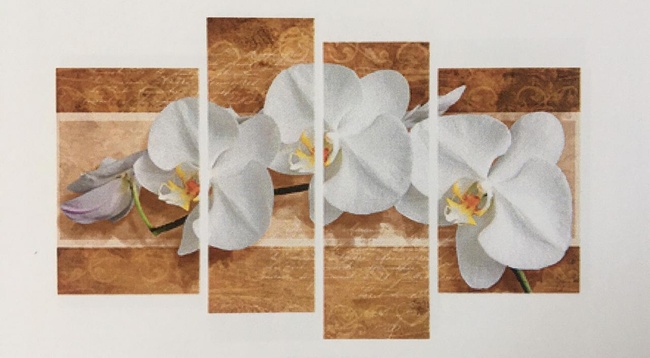 Картина модульная 4 части Орхидея 80 х 120 см (8390-453)