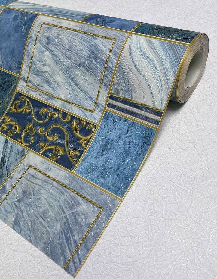 Шпалери вінілові на паперовій основі супер мийка Слов'янські шпалери Expromt синій В49,4 0,53 х 10,05м (5814-03)