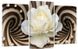 Модульна картина у вітальню / спальню для інтер'єру "Абстракція з білою трояндою" 3 частини 53 x 100 см (MK30027_E)