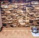 Панель стінова самоклеюча декоративна 3D під камінь 700х770х5мм (060), Коричневий, Коричневий