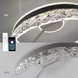 Керована світлодіодна люстра STELLA C ICE 90W 2R APP-500&times;215-WHITE/WHITE-220-IP20, матовий білий; прозорий; білий