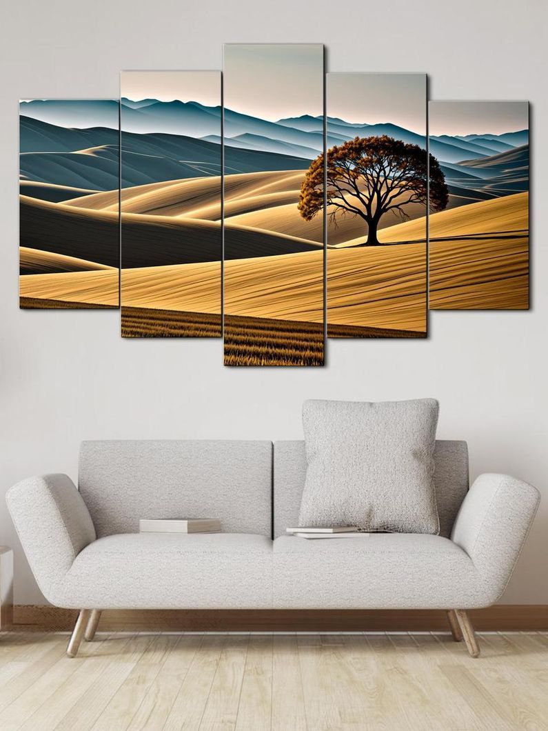 Модульная картина MAKO " Одинокое дерево" 80x125 см MK50540
