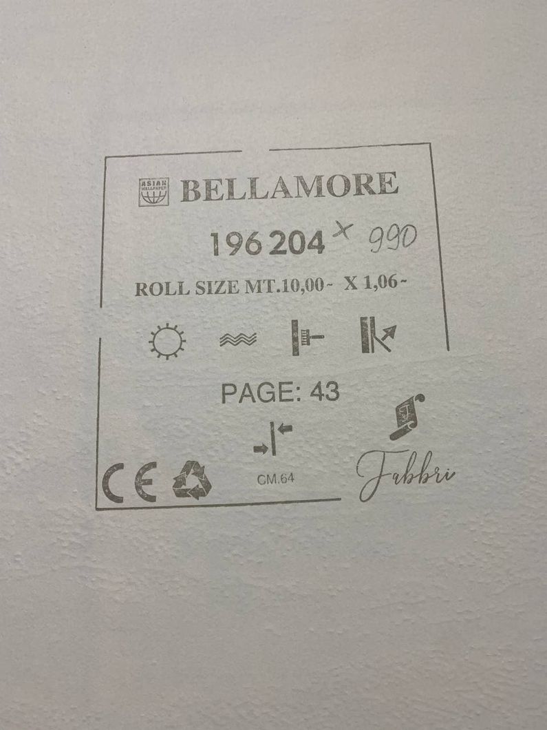 Обои виниловые на флизелиновой основе Wiganford Bellamore светло-бежевый 1,06 х 10,05м (196204)
