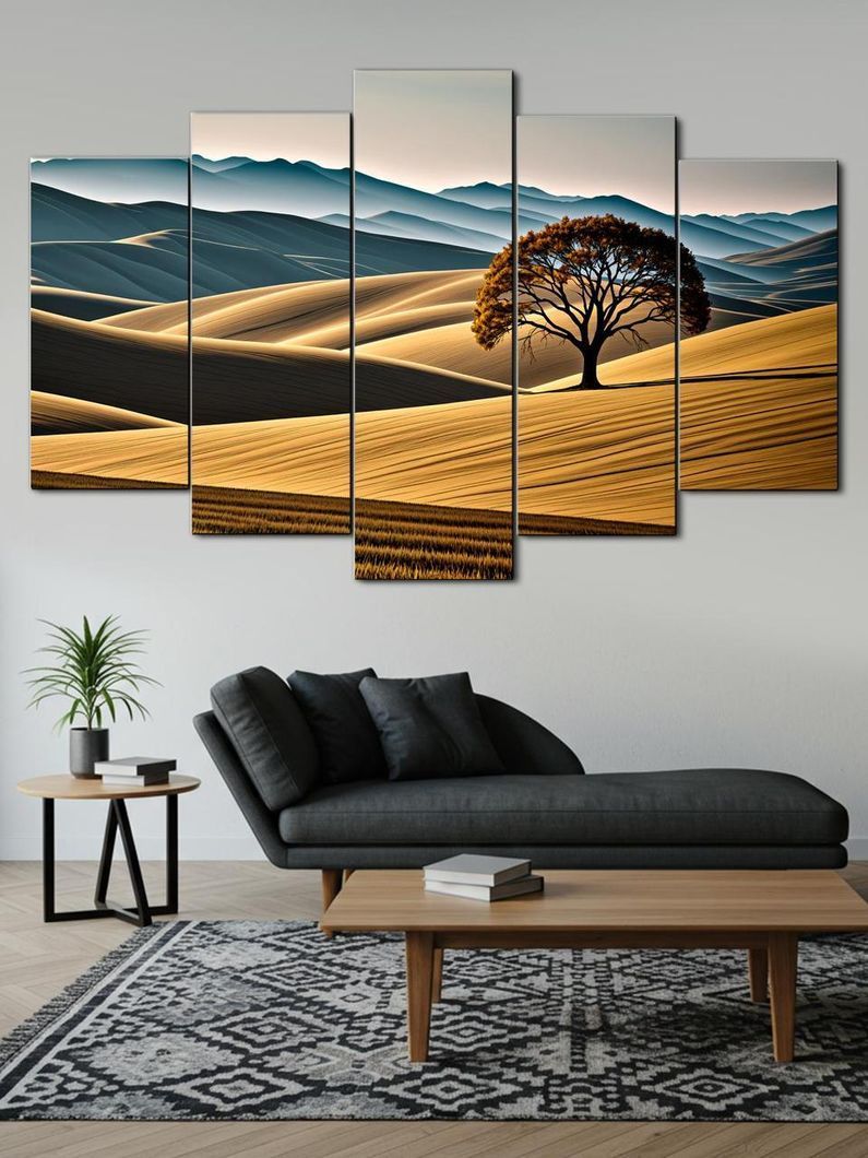 Модульная картина MAKO " Одинокое дерево" 80x125 см MK50540