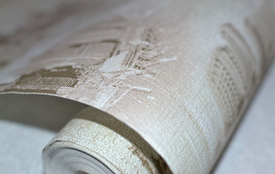 Шпалери дуплексні на паперовій основі Слов'янські шпалери Gracia В66,4 Сіті бежевий 0,53 х 10,05м (5166-01)