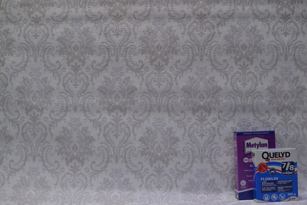 Шпалери вінілові на флізеліновій основі Слов'янські шпалери B109 Фарос білий 1,06 х 10,05м (3554 - 10)