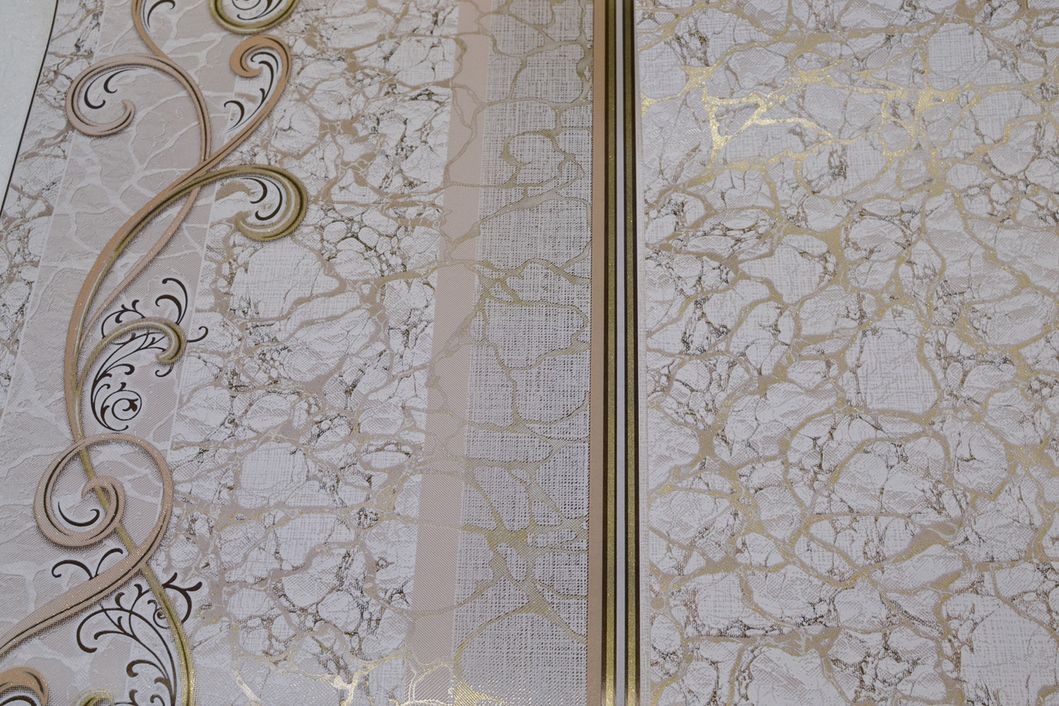 Шпалери вінілові на паперовій основі Слов'янські шпалери Comfort В58,4 Новинка 2 бежевий 0,53 х 10,05м (M 363-01)