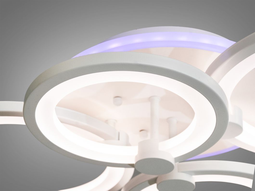 Потолочная LED-люстра с диммером и подсветкой, 100W