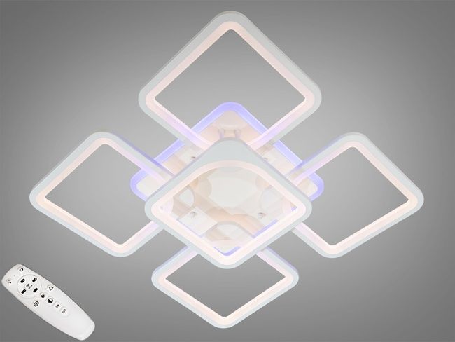 Потолочная LED-люстра с диммером и подсветкой, 150W