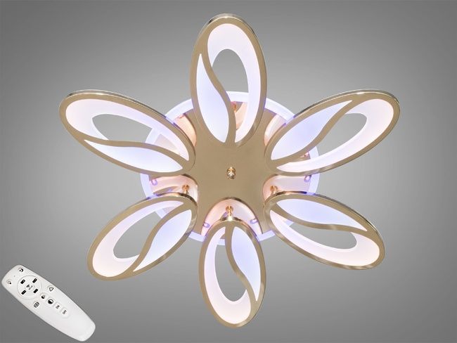 LED люстра на стелю з димером і кольоровим підсвічуванням,105W