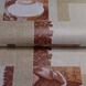 Обои влагостойкие на бумажной основе Шарм Кофе Декор оливковый 0,53 х 10,05м (105-03)