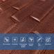 Панель стеновая самоклеющаяся декоративная 3D коричневая кладка 700х770х8мм (033), Коричневый, Коричневый