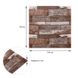 Панель стінова самоклеюча декоративна 3D коричневе дерево 700x770x5мм (049), Коричневий, Коричневий