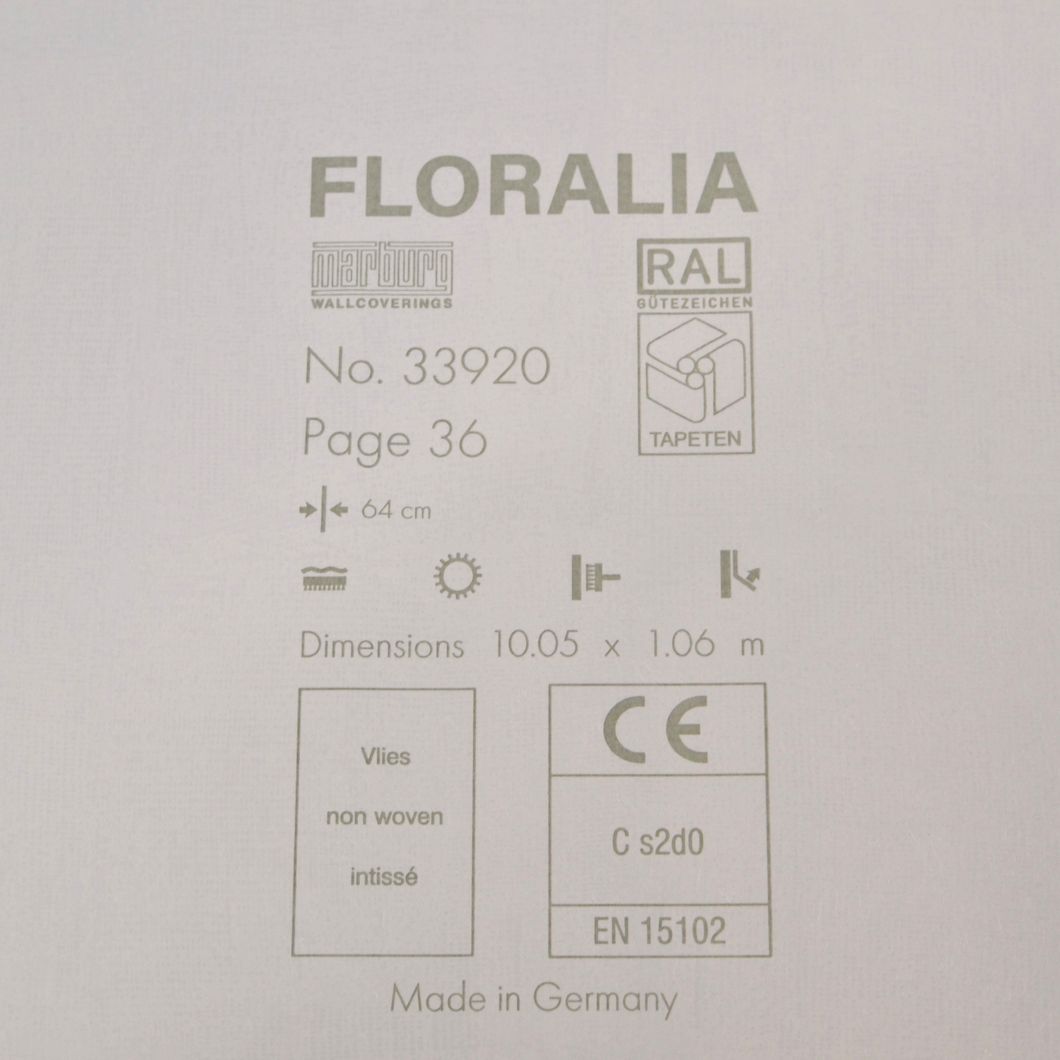 Шпалери вінілові на флізеліновій основі Marburg Floralia білий 1,06 х 10,05м (33920)