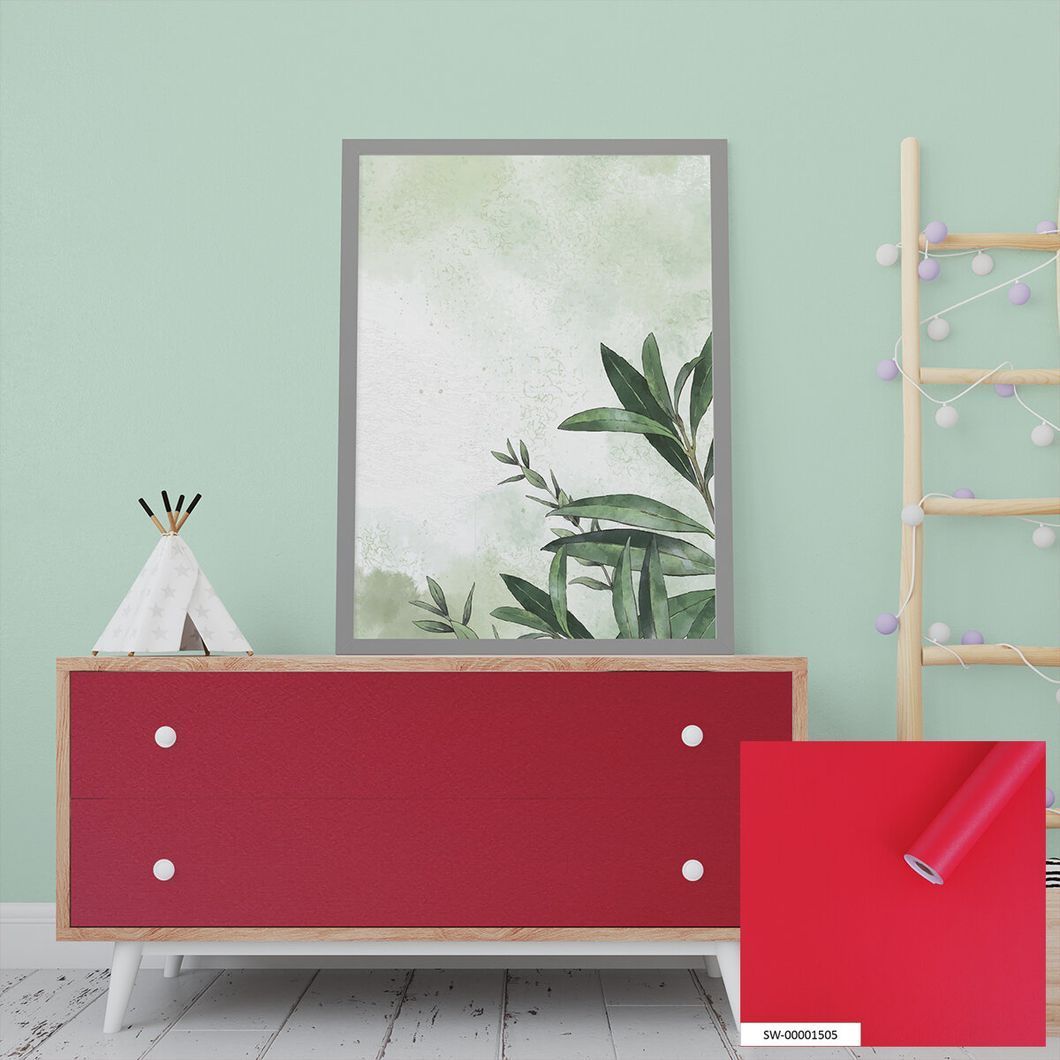 Самоклеюча плівка червона 45cm*10m (S) SW-00001505, Червоний, Червоний