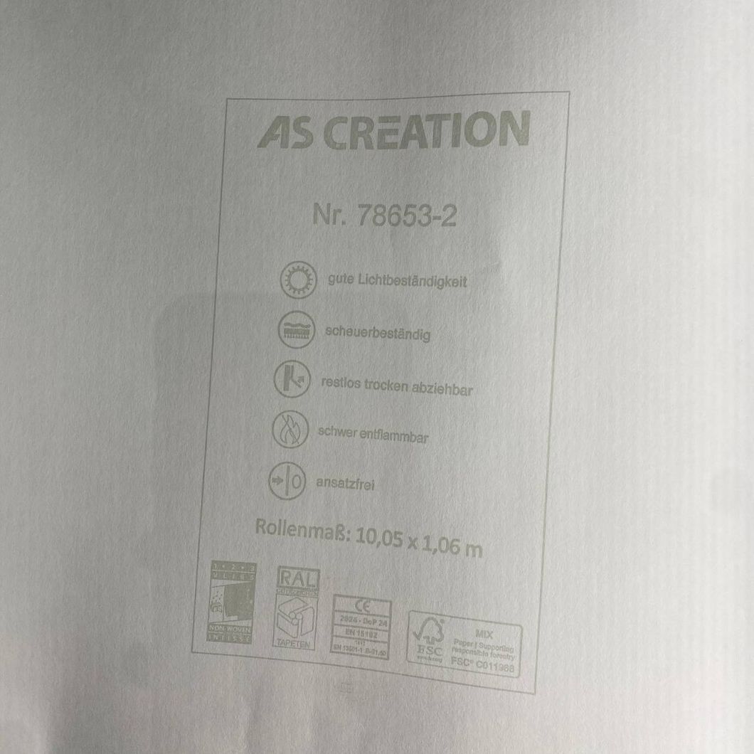 Шпалери вінілові на флізеліновій основі AS Creation Elite світло-сірий 1,06 х 10,05м (78653-2)
