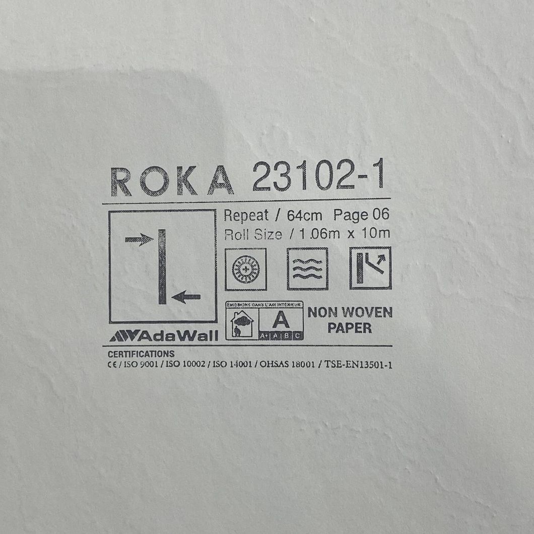 Шпалери вінілові на флізеліновій основі сіро-бежевий Roka AdaWall 1,06 х 10м (23102-1)