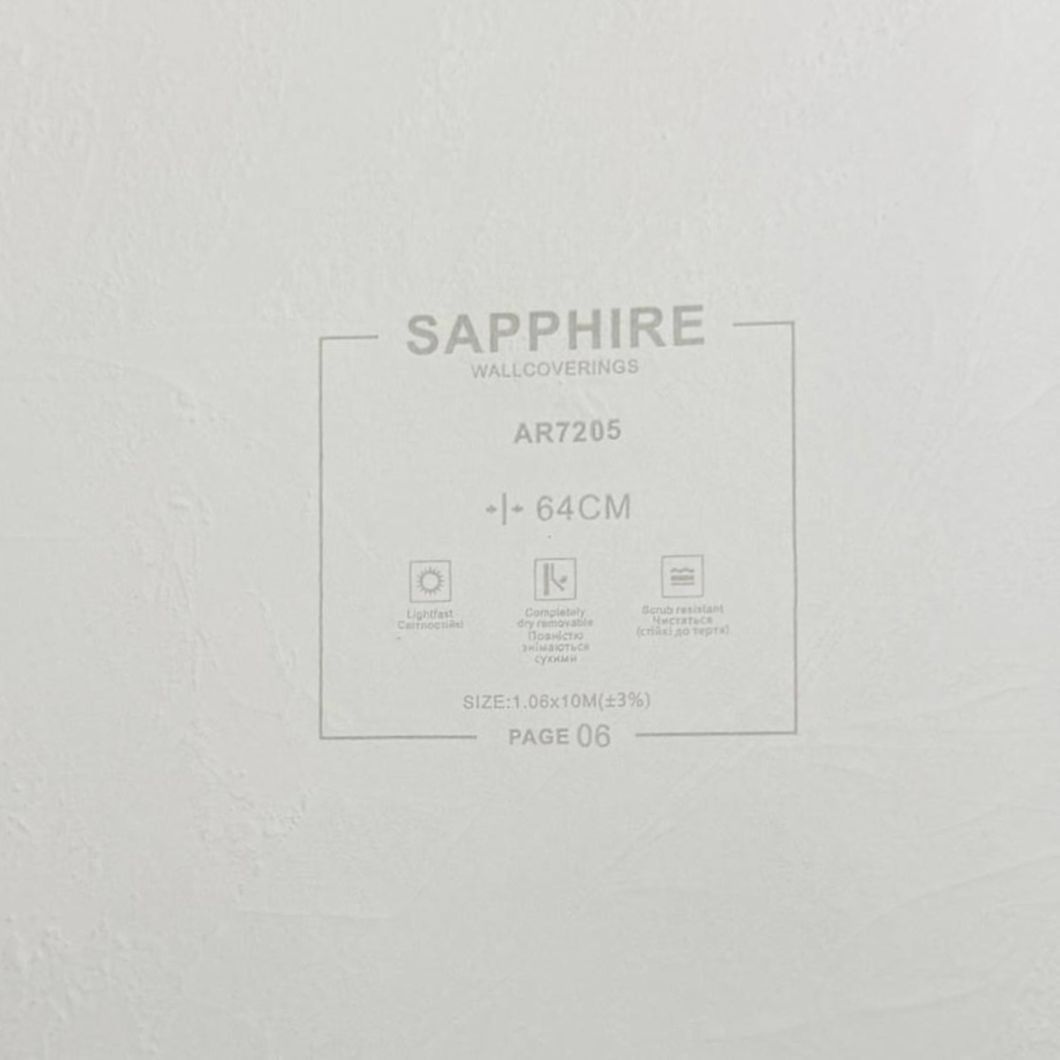 Обои виниловые на флизелиновой основе Wallife Sapphire зеленый 1,06 х 10,05м (AR7205)