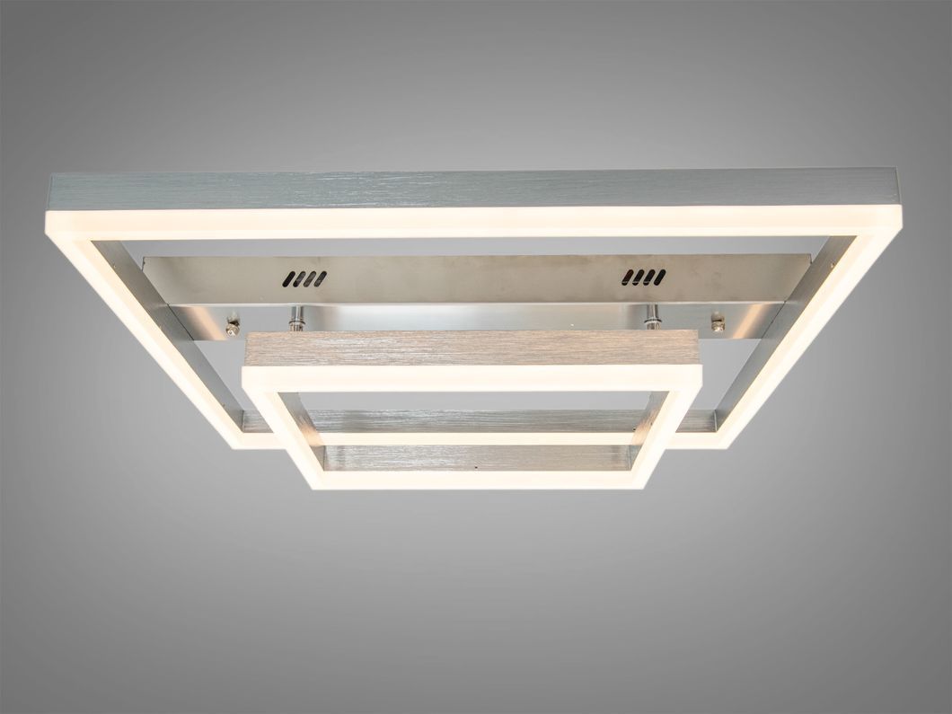 Стельова LED люстра 3 кільця 60Вт матовий хром