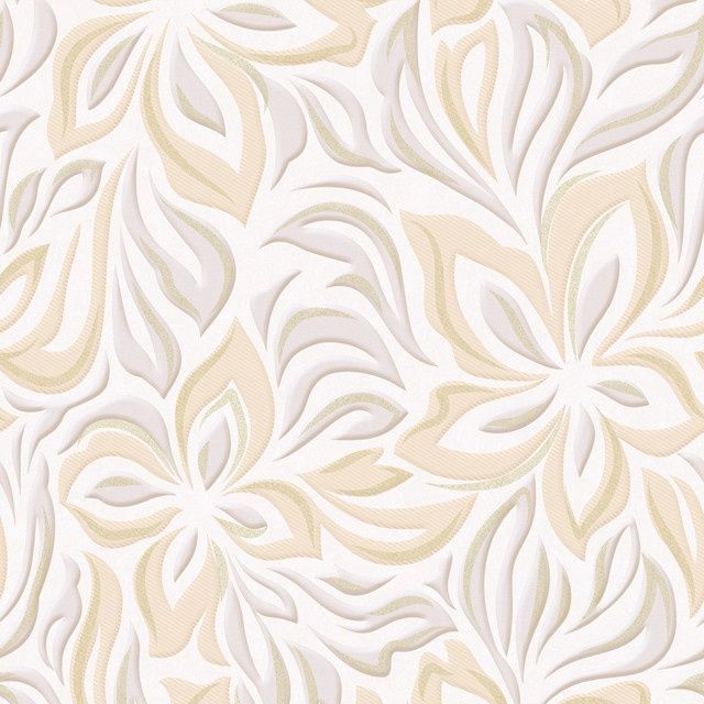 Шпалери вінілові на флізеліновій основі SINTRA Bloom бежеві 1,06х10,05м (452820), Бежевий, Бежевий, +