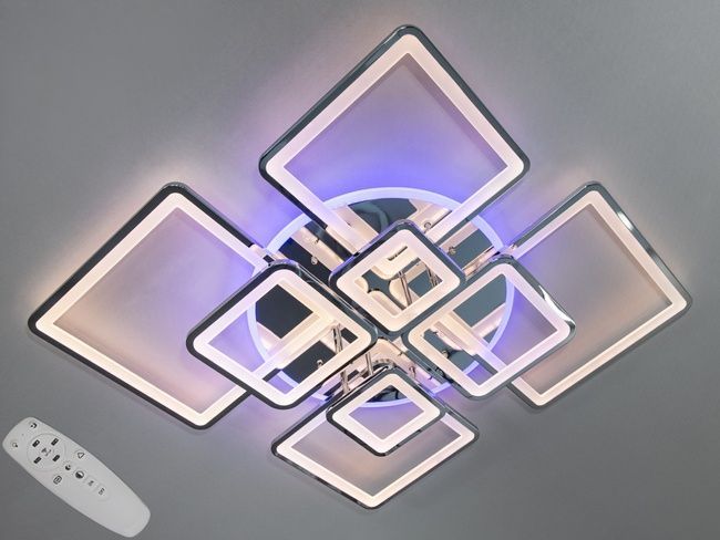 Потолочная LED-люстра с диммером и подсветкой, 225W