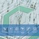 Панель стінова 3D 700х700х4мм сіро-зелені стільники мармур (D) SW-00002006, Разные цвета, Різні кольора
