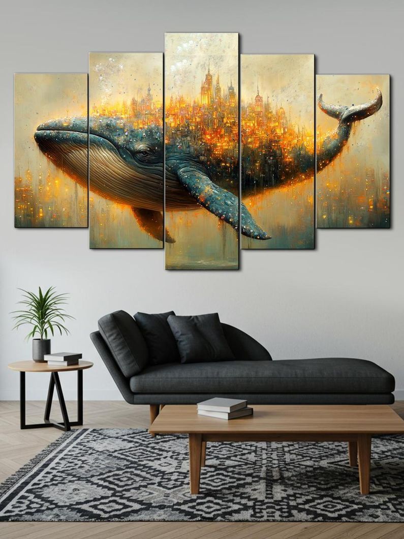 Модульна картина MAKO " Місто на киті " 80x125 см MK50557